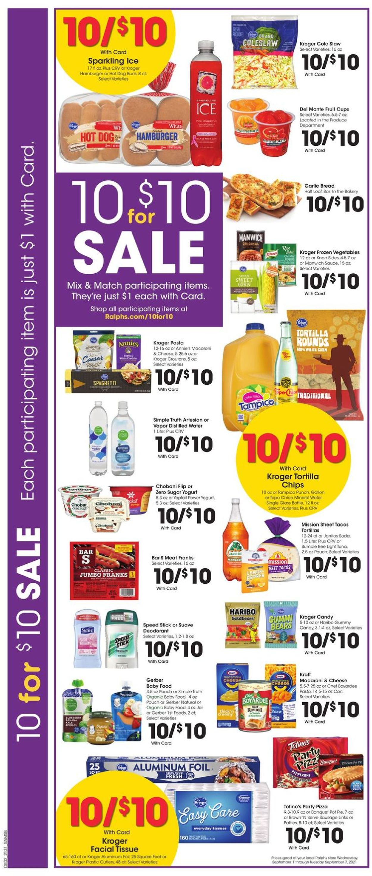 Catalogue Ralphs from 09/01/2021