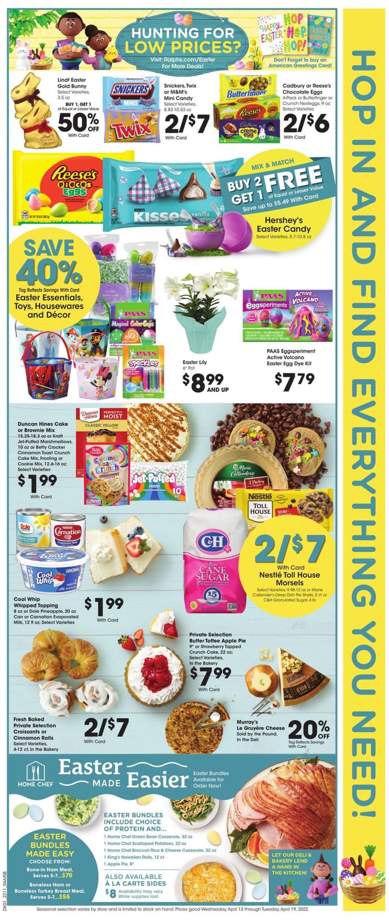 Catalogue Ralphs EASTER 2022 from 04/13/2022