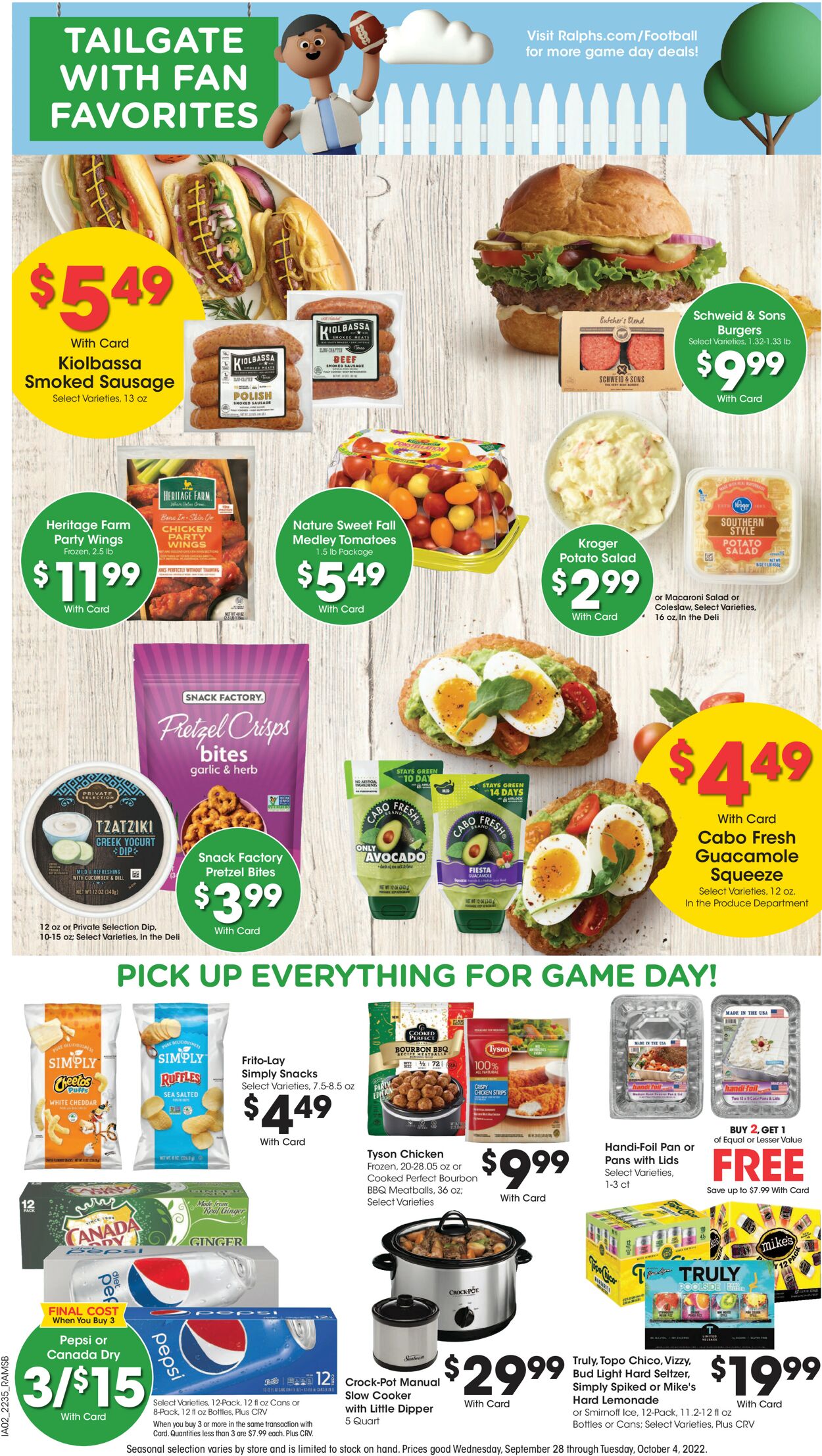 Catalogue Ralphs from 09/28/2022