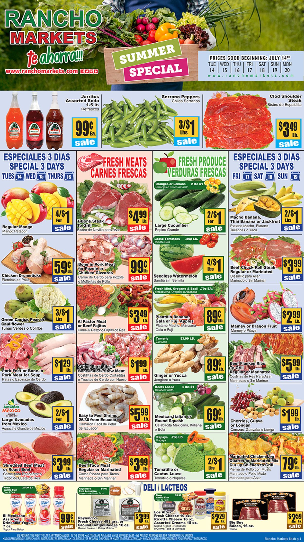 Rancho Markets Current weekly ad 07/14 07/20/2020