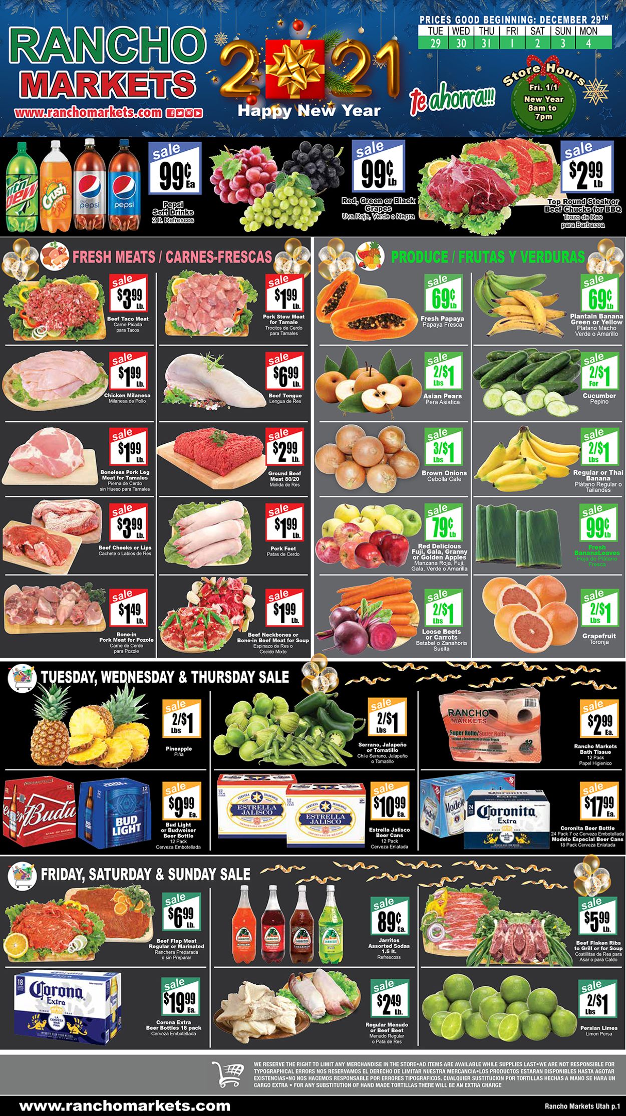 Catalogue Rancho Markets from 12/29/2020