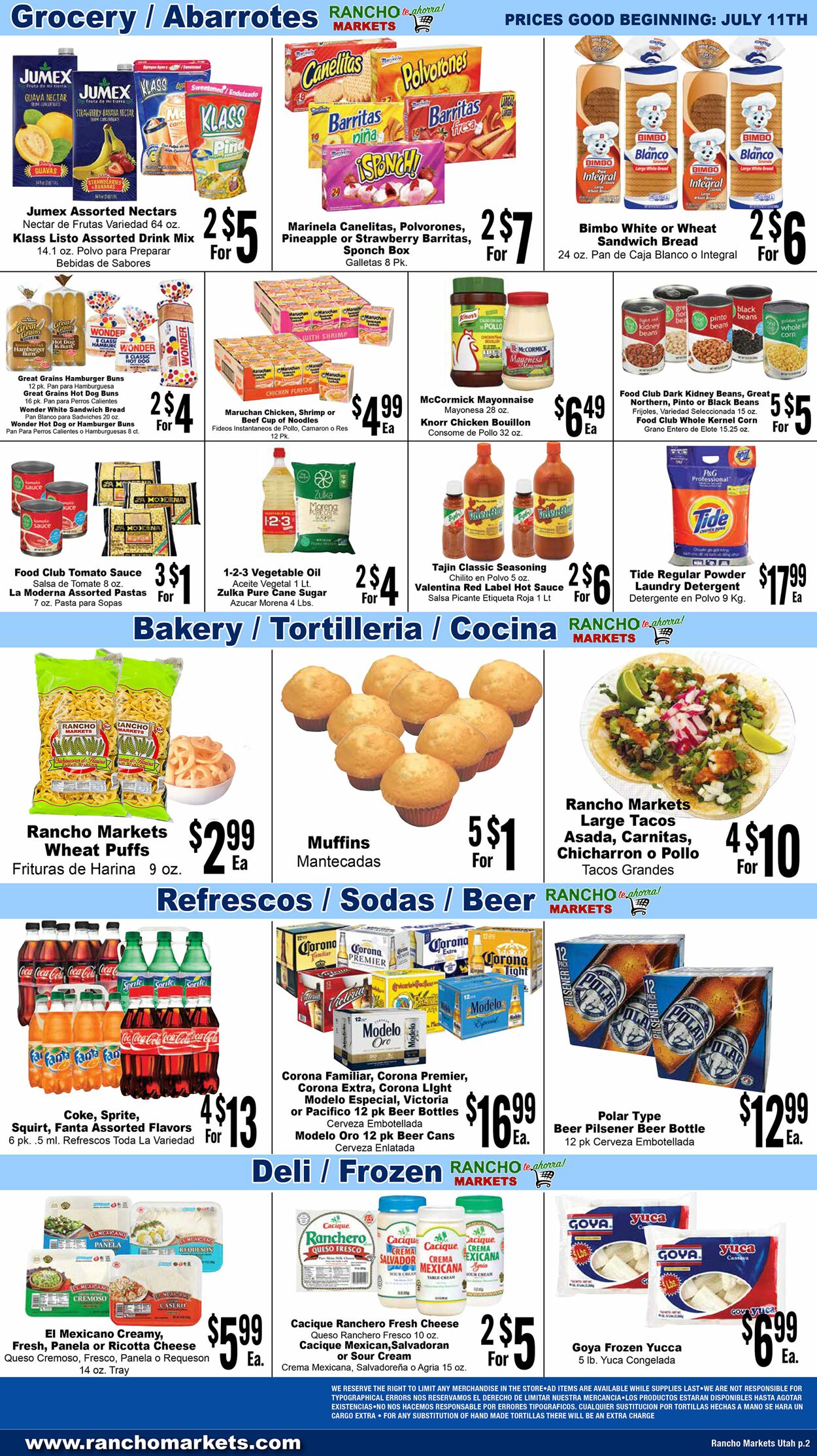 Catalogue Rancho Markets from 07/11/2023