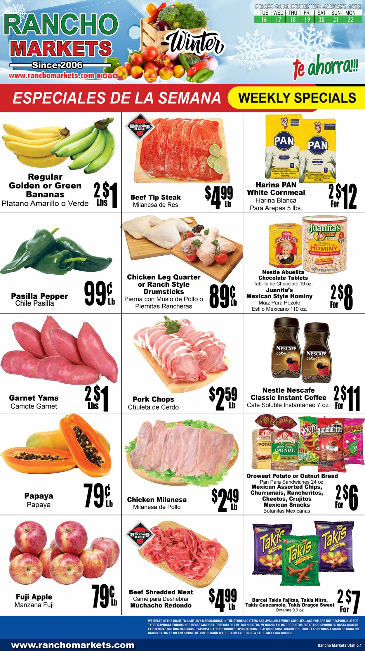 Catalogue Rancho Markets from 01/16/2024