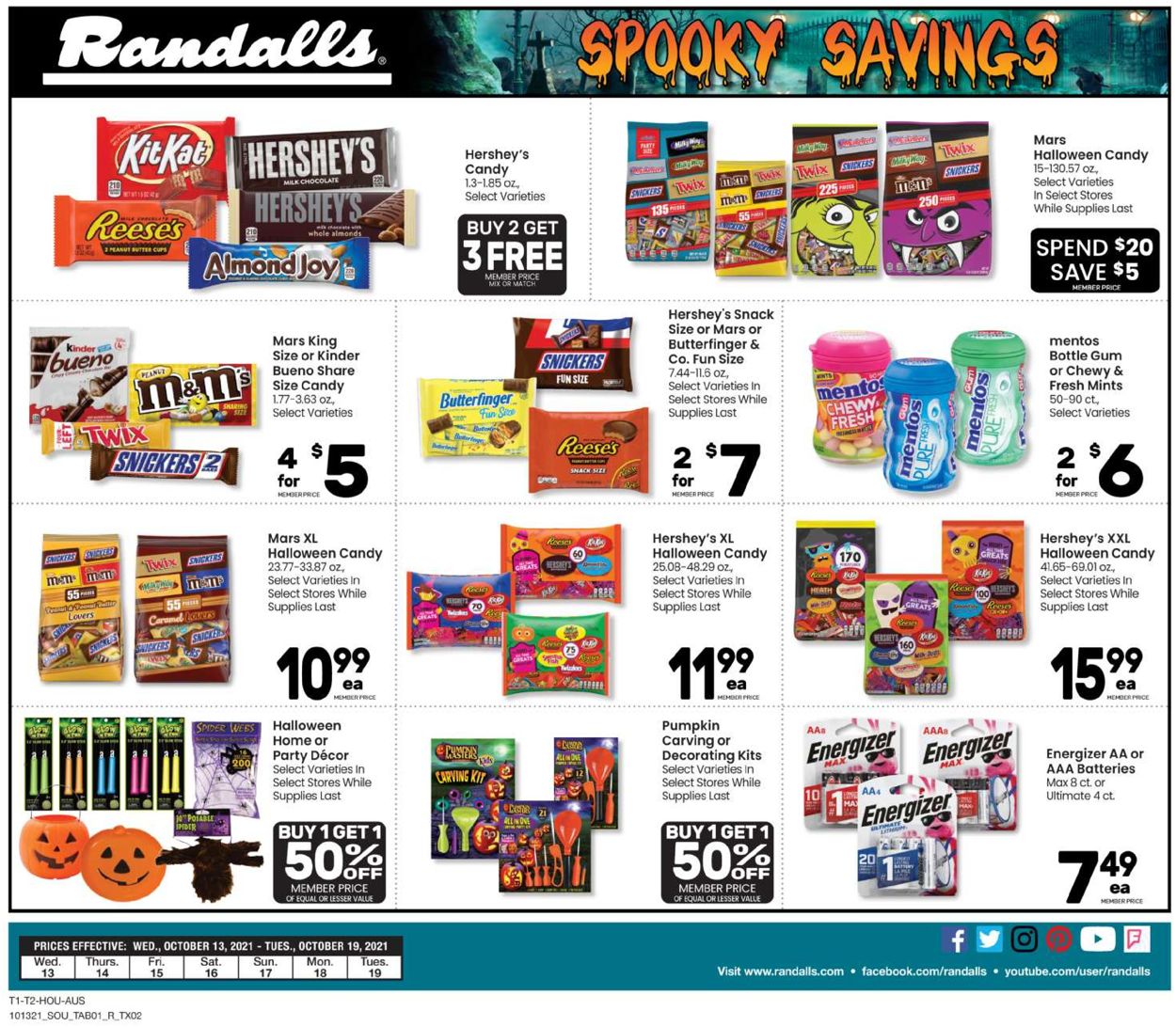 Catalogue Randalls Halloween 2021 from 10/13/2021