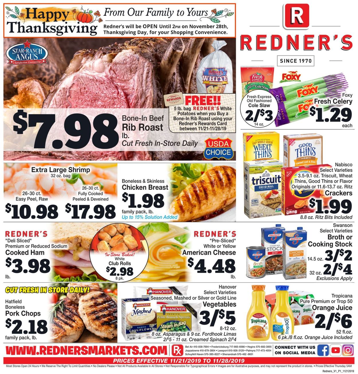 Catalogue Redner’s Warehouse Market from 11/21/2019