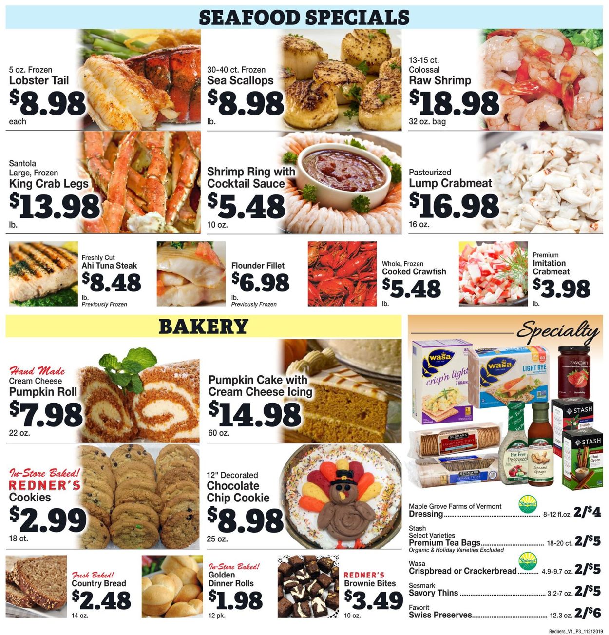 Catalogue Redner’s Warehouse Market from 11/21/2019