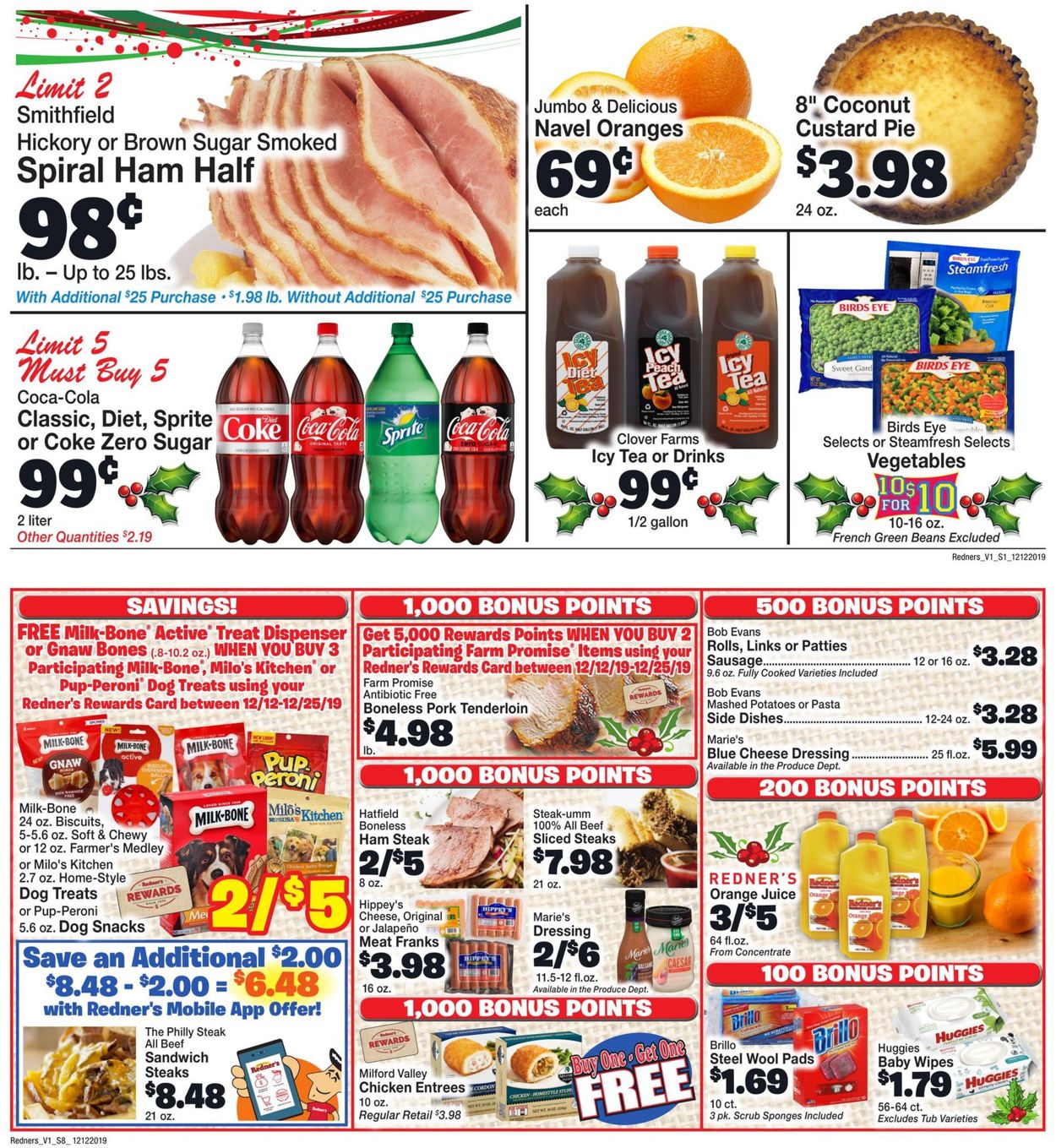 Catalogue Redner’s Warehouse Market - Holiday Ad 2019 from 12/12/2019