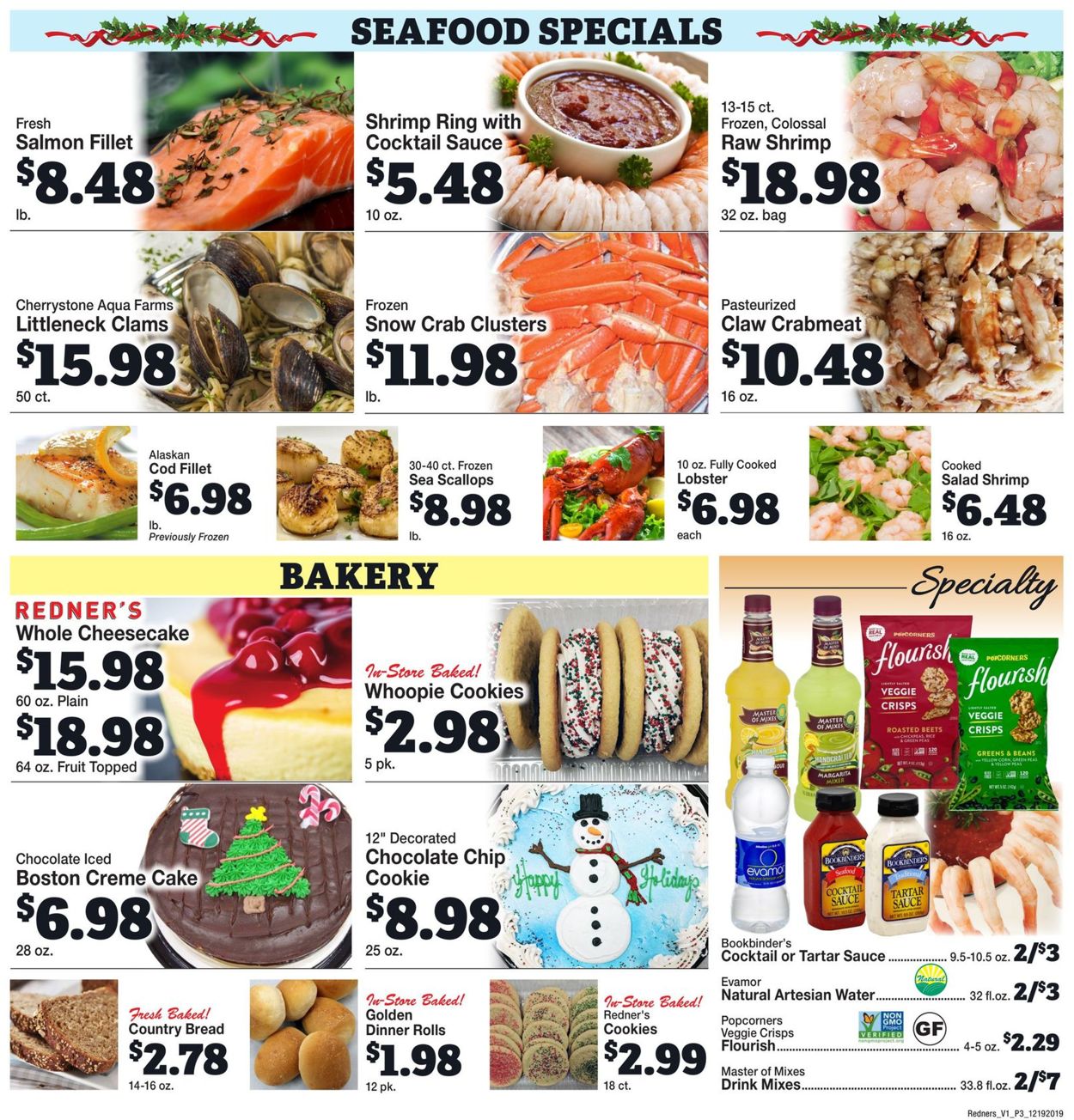 Catalogue Redner’s Warehouse Market - Holiday Ad 2019 from 12/19/2019