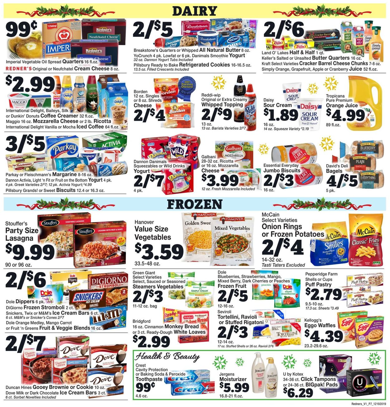 Catalogue Redner’s Warehouse Market - Holiday Ad 2019 from 12/19/2019