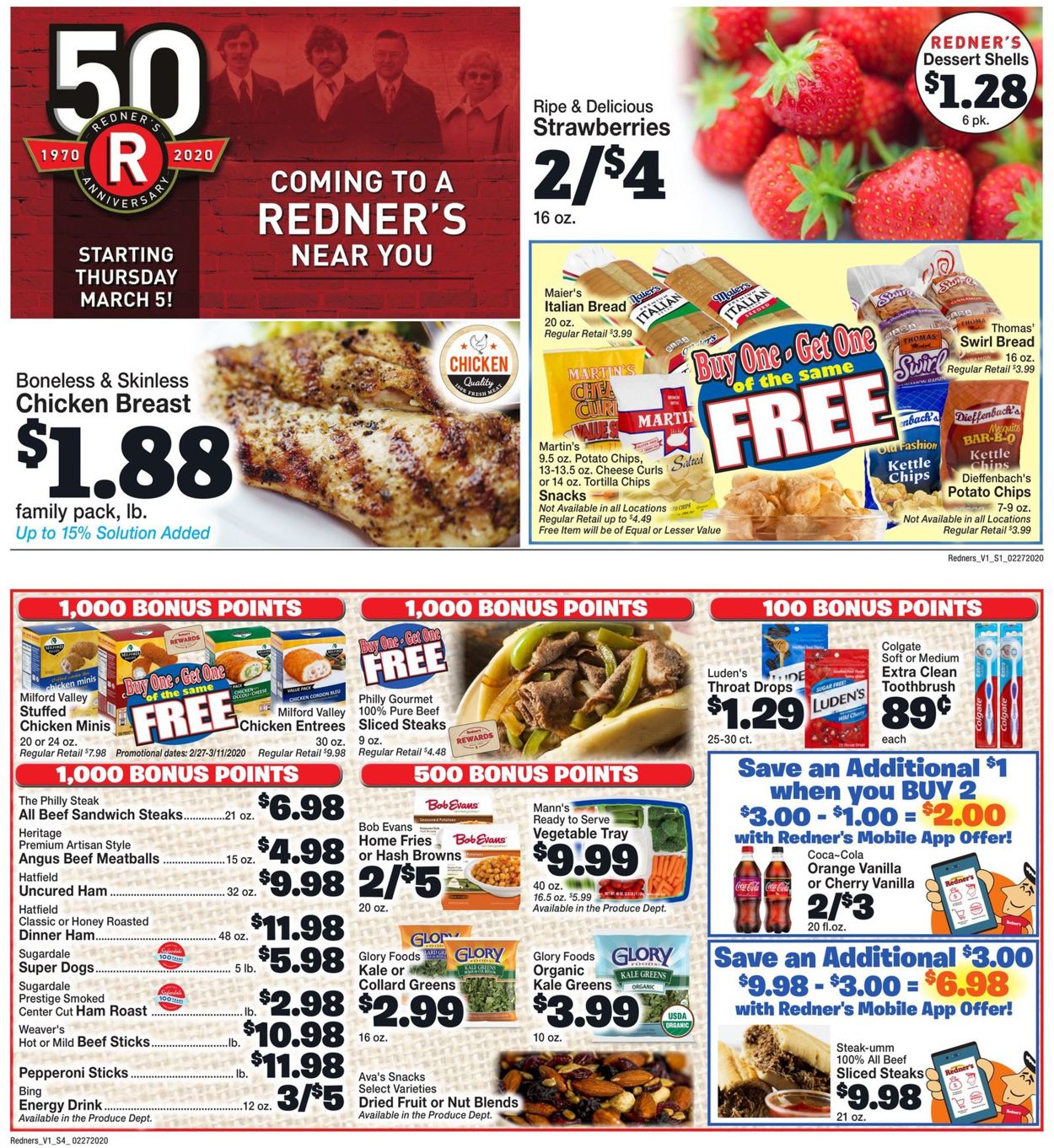 Catalogue Redner’s Warehouse Market from 02/27/2020