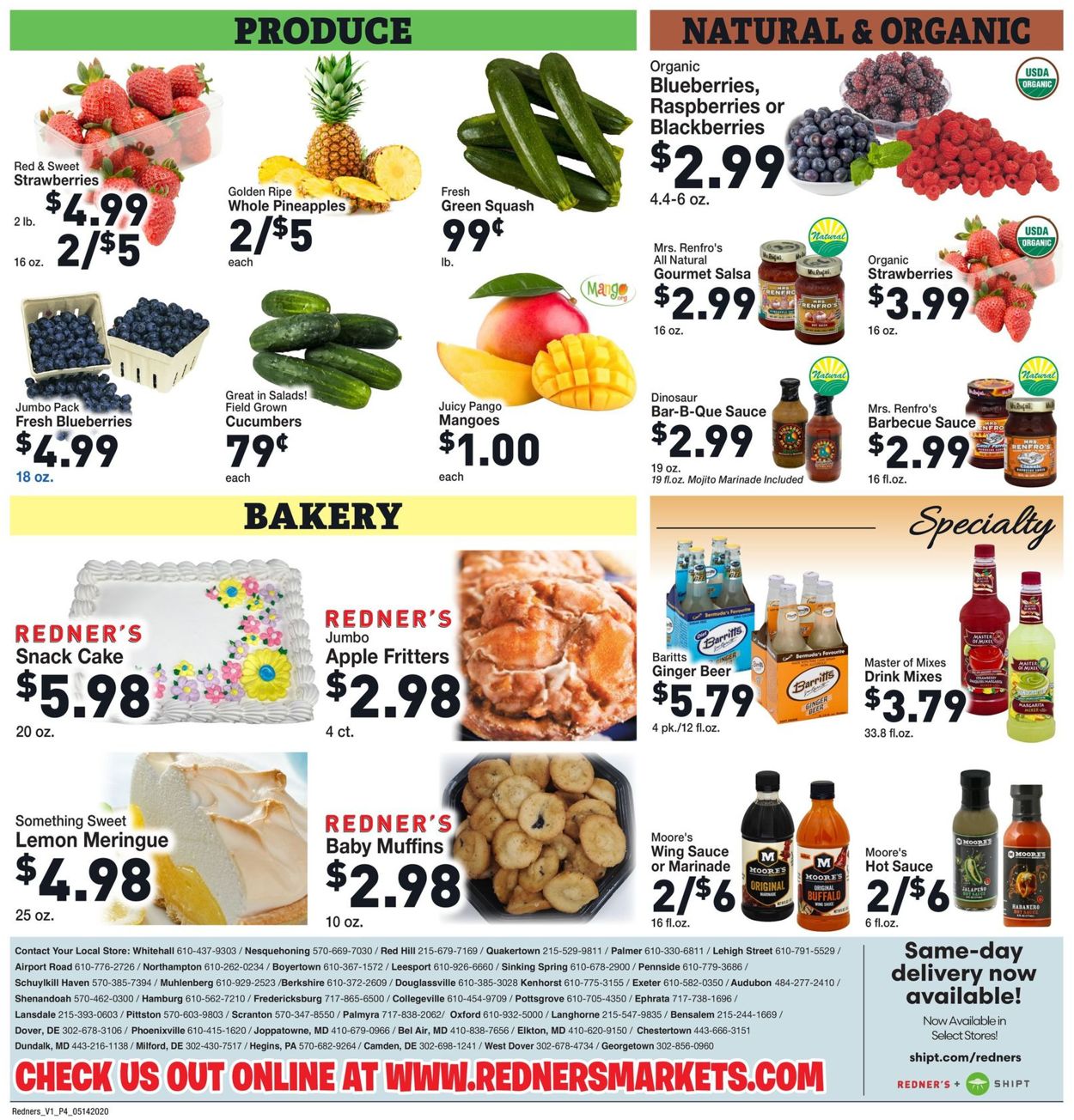 Catalogue Redner’s Warehouse Market from 05/14/2020