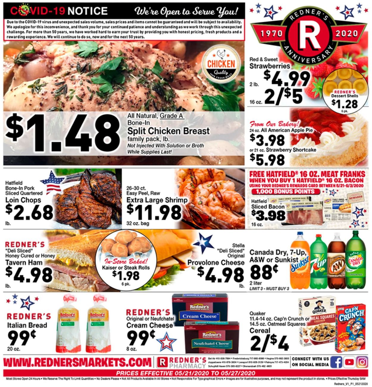 Catalogue Redner’s Warehouse Market from 05/21/2020