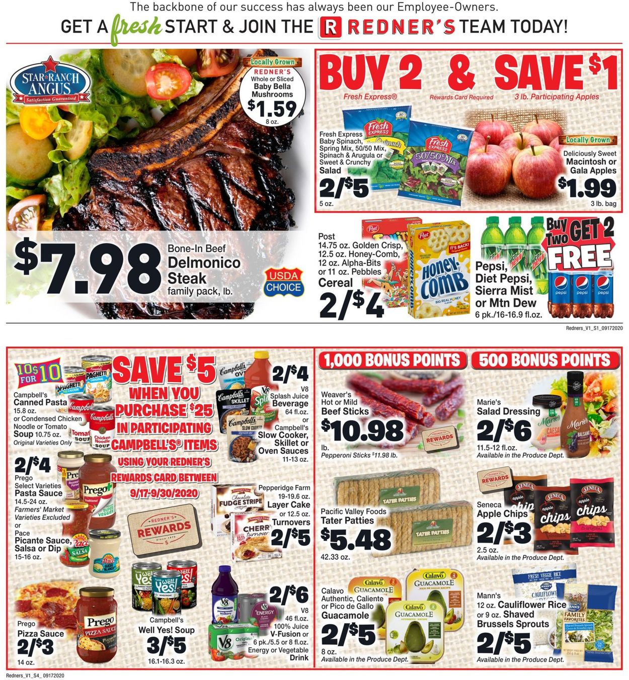 Catalogue Redner’s Warehouse Market from 09/17/2020