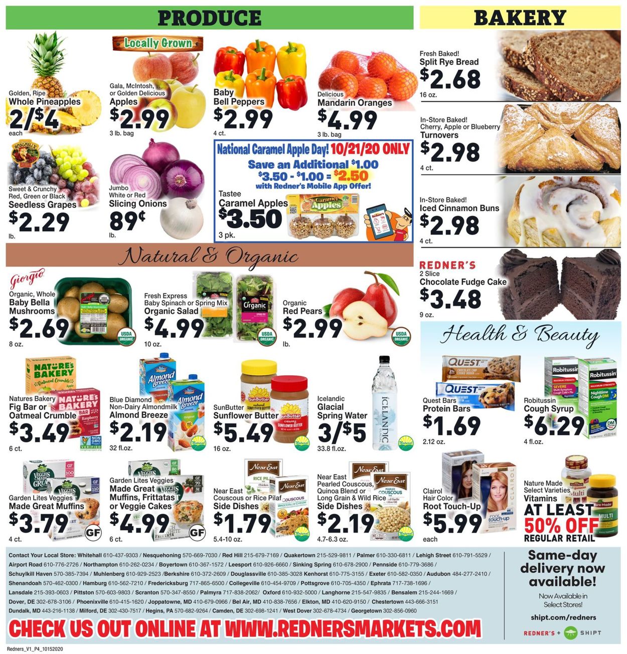 Catalogue Redner’s Warehouse Market from 10/15/2020