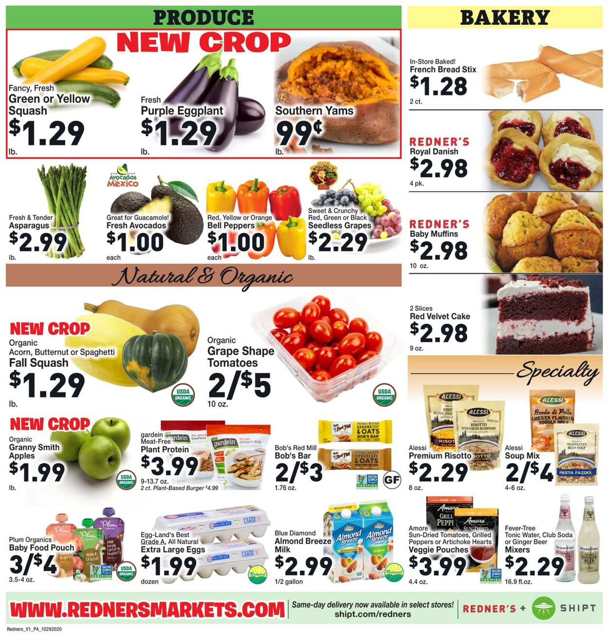 Catalogue Redner’s Warehouse Market from 10/29/2020