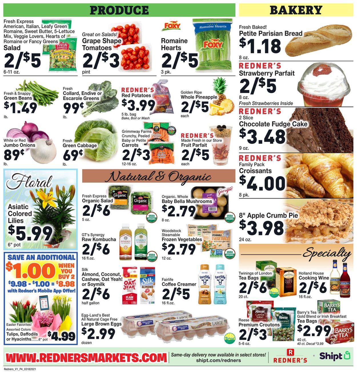 Catalogue Redner’s Warehouse Market from 03/18/2021