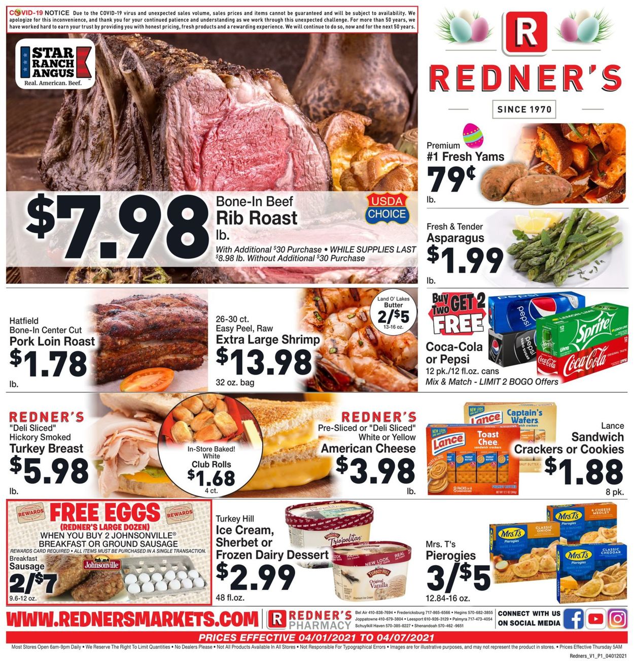 Catalogue Redner’s Warehouse Market - Easter 2021 Ad from 04/01/2021