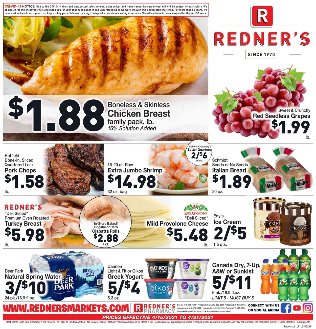 Catalogue Redner’s Warehouse Market from 04/15/2021
