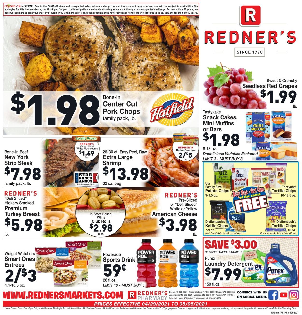 Catalogue Redner’s Warehouse Market from 04/29/2021
