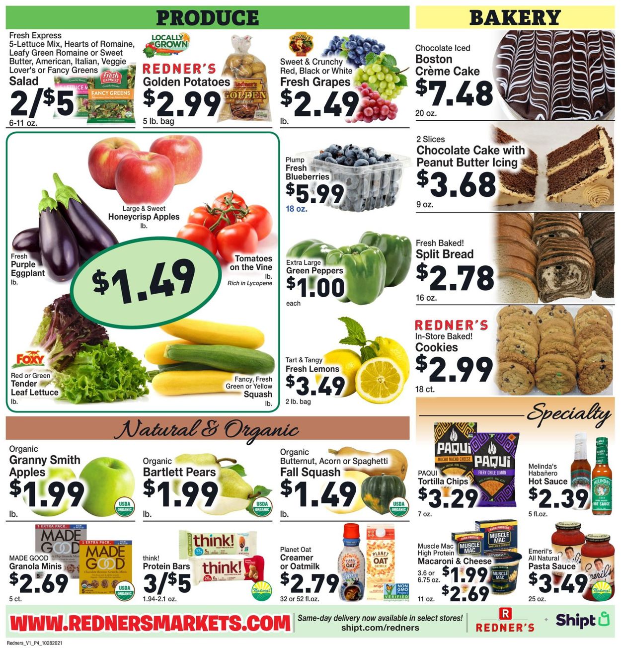 Catalogue Redner’s Warehouse Market from 10/28/2021
