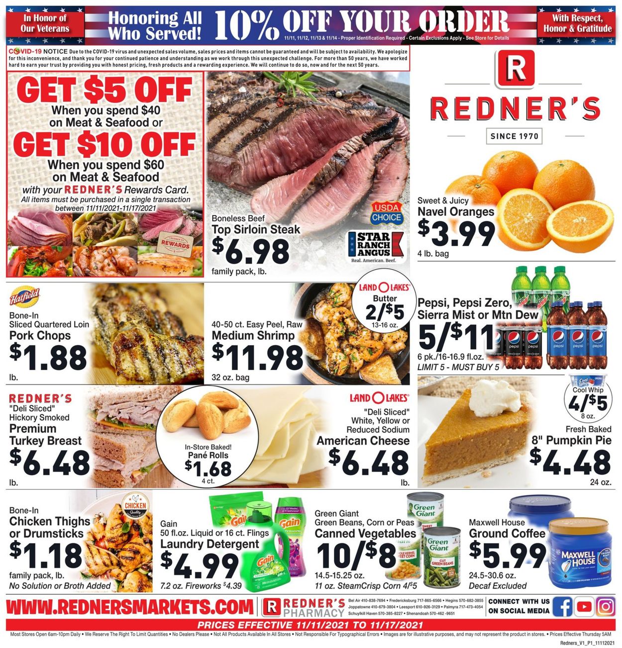 Catalogue Redner’s Warehouse Market from 11/11/2021