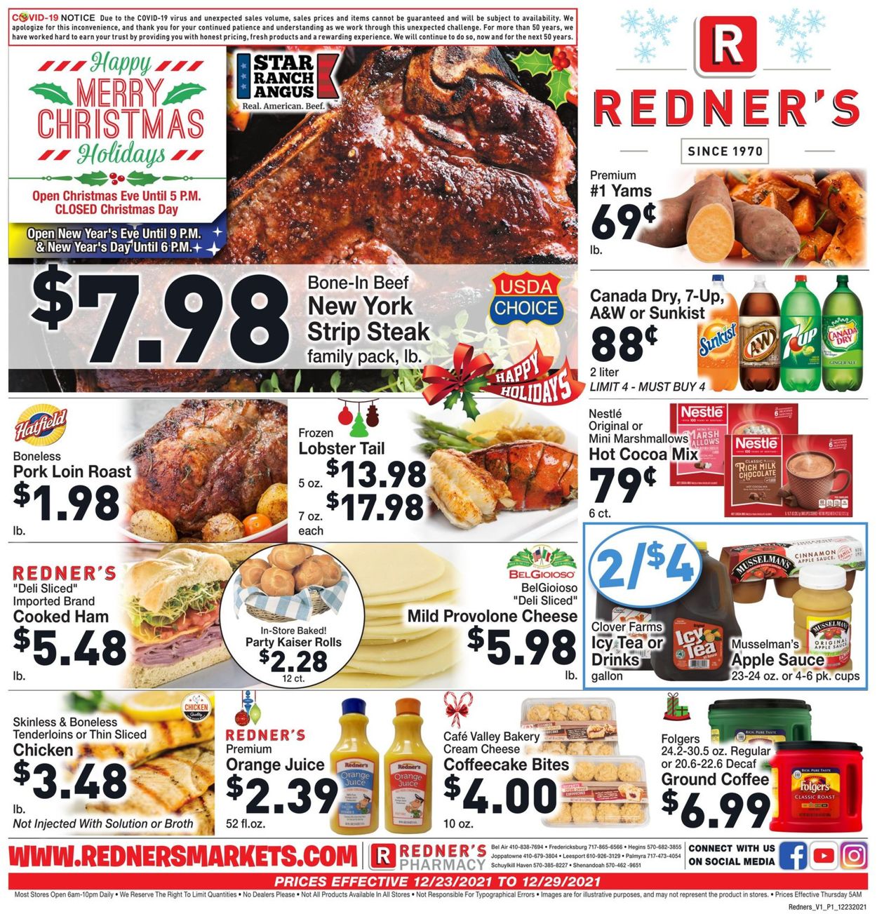 Redner’s Warehouse Market Current weekly ad 12/23 - 12/29/2021 ...