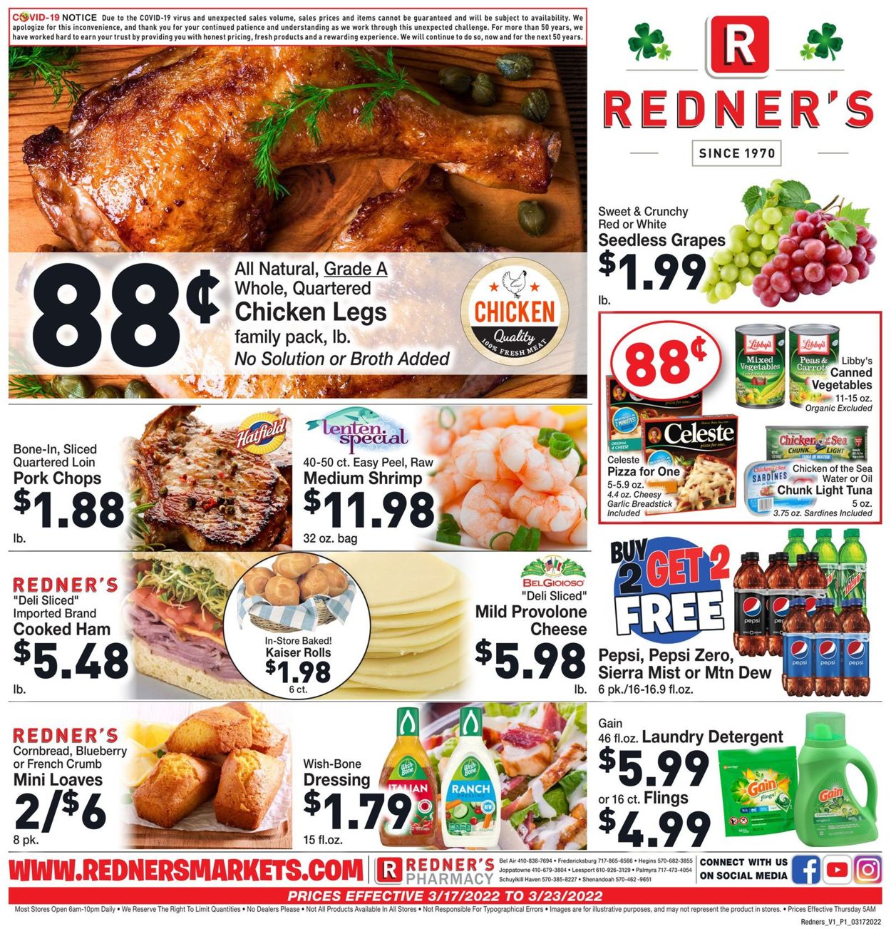 Catalogue Redner’s Warehouse Market from 03/17/2022