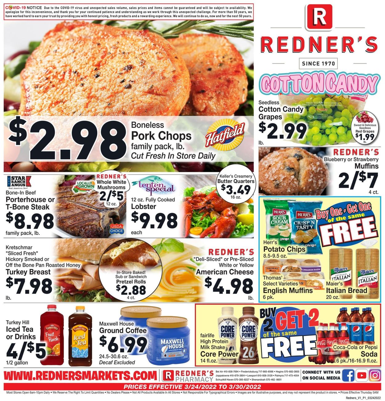Catalogue Redner’s Warehouse Market from 03/24/2022