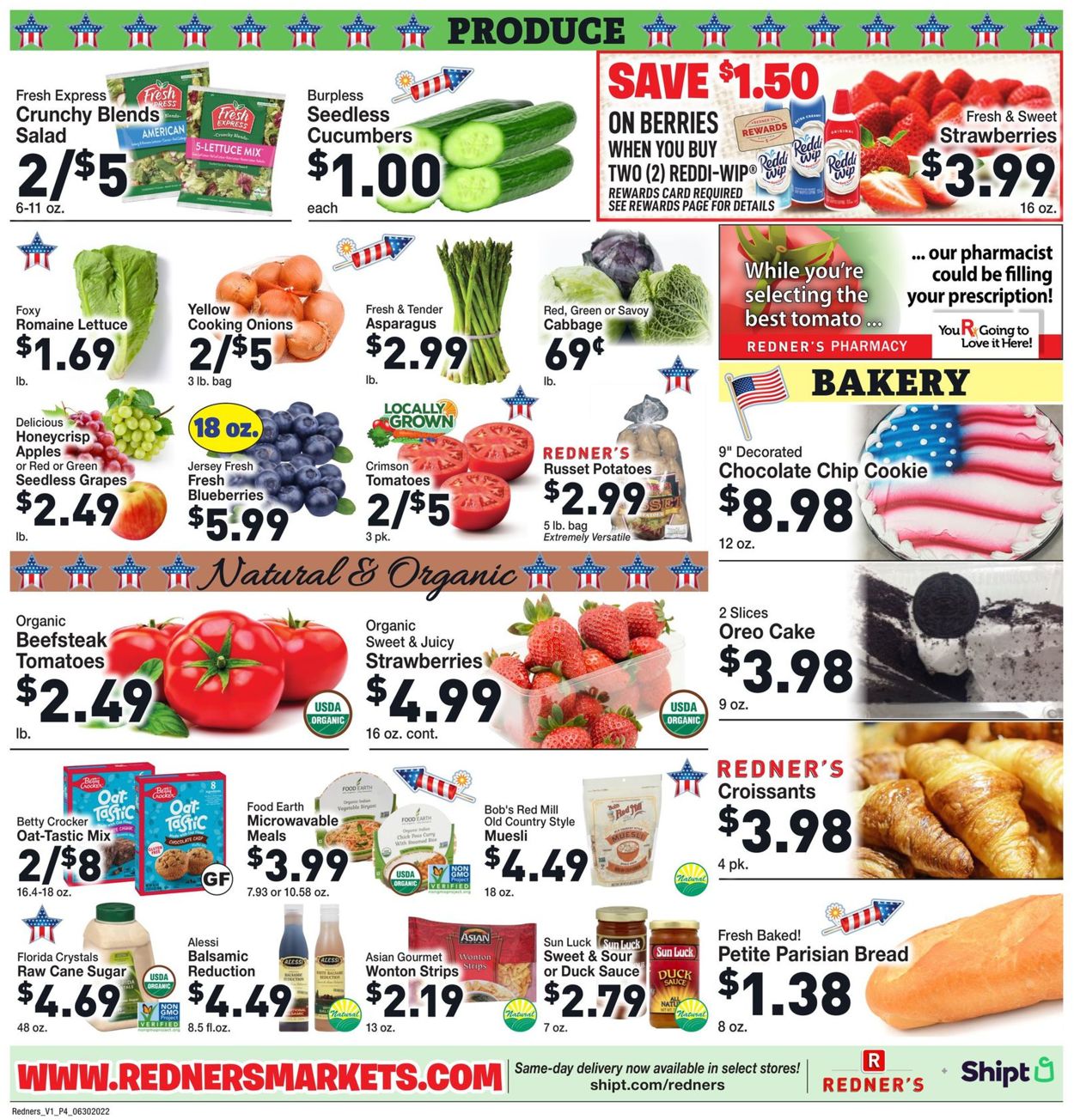 Catalogue Redner’s Warehouse Market - 4th of July Sale from 06/30/2022