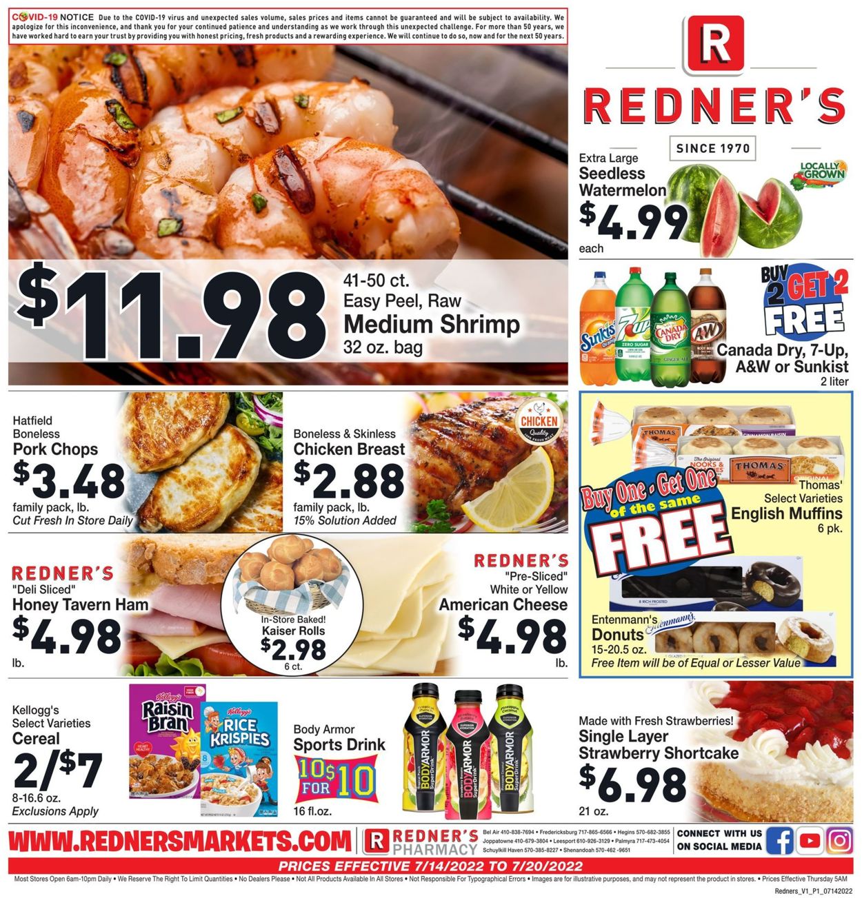 Catalogue Redner’s Warehouse Market from 07/14/2022