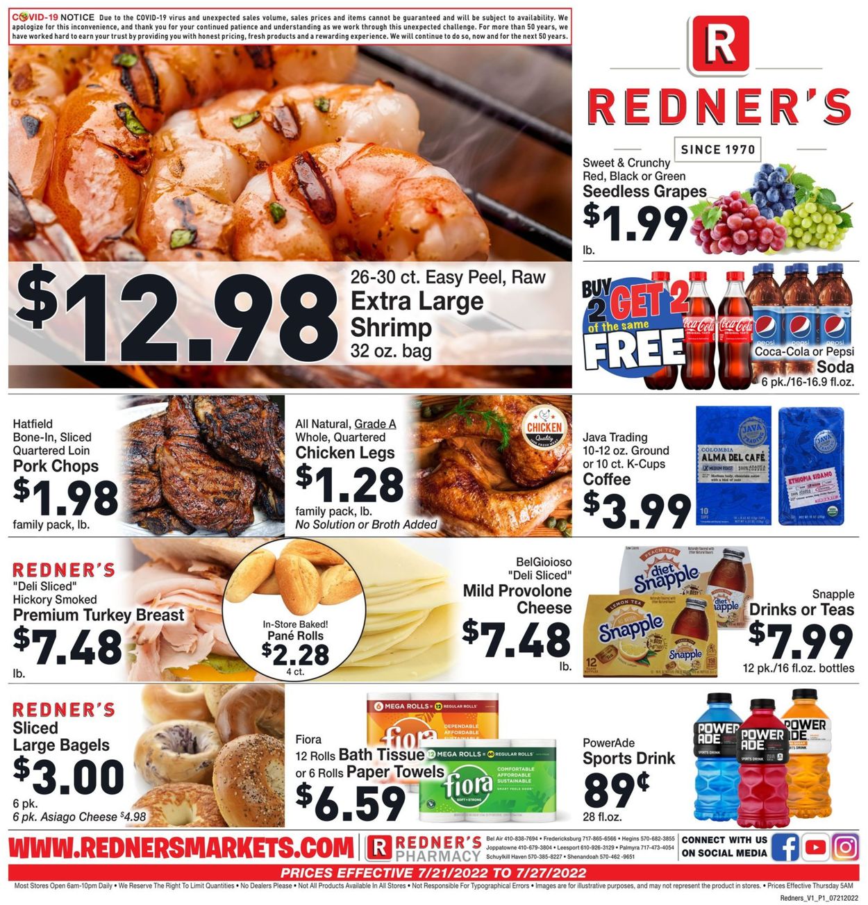 Catalogue Redner’s Warehouse Market from 07/21/2022