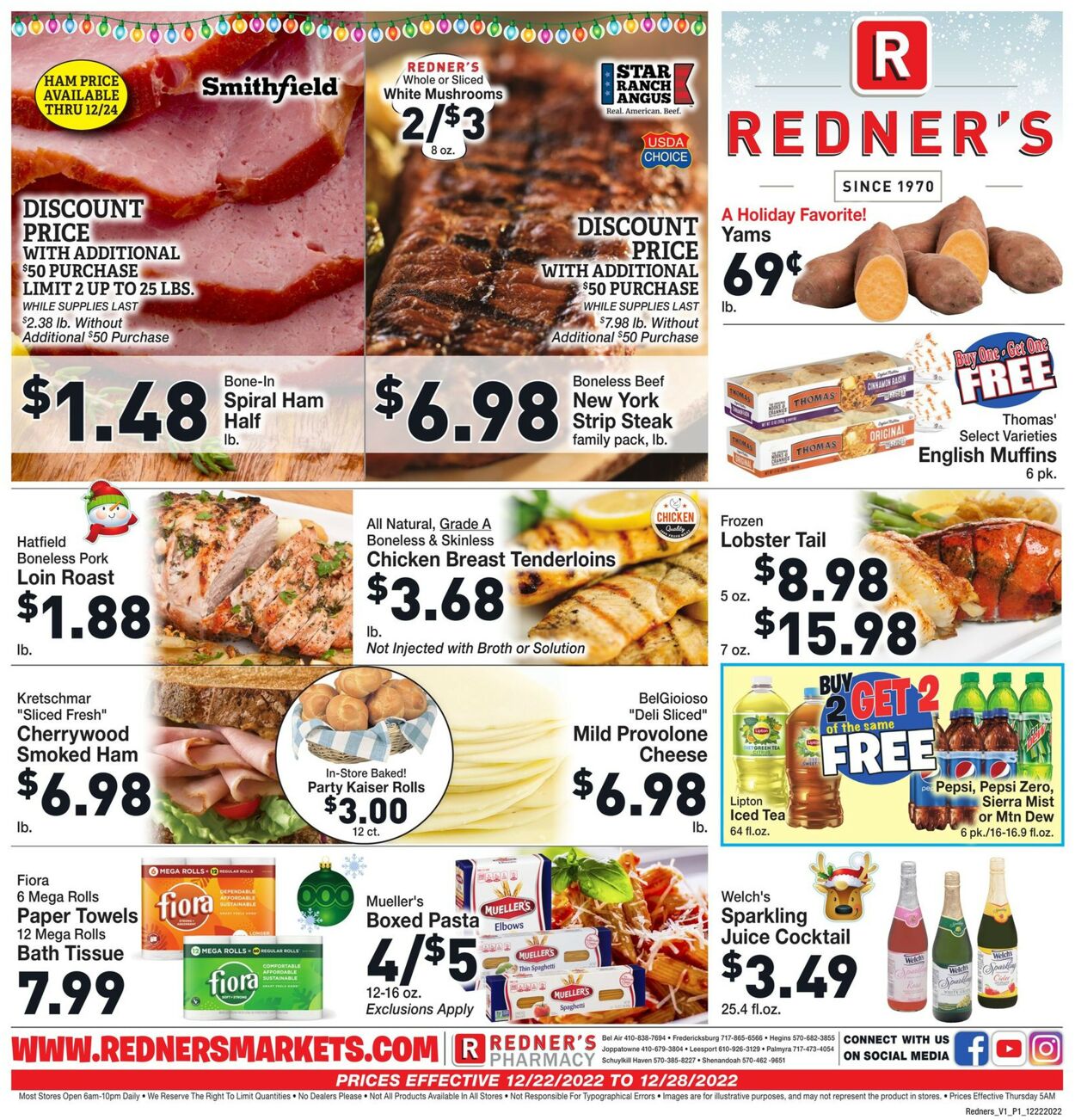 Catalogue Redner’s Warehouse Market from 12/22/2022