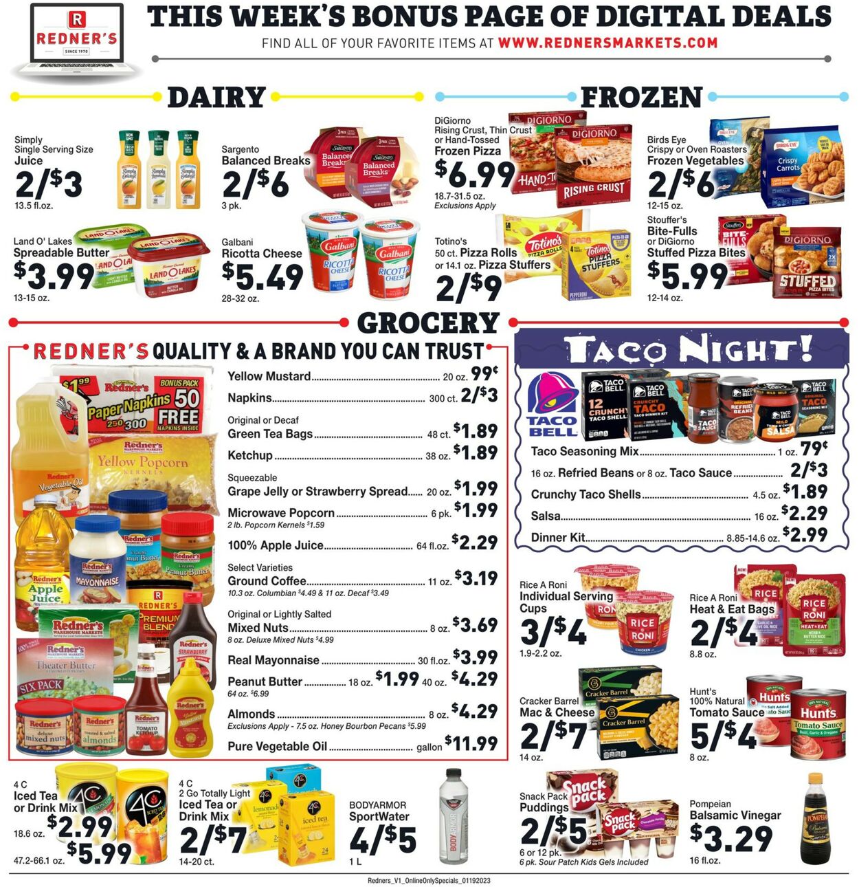 Catalogue Redner’s Warehouse Market from 01/19/2023