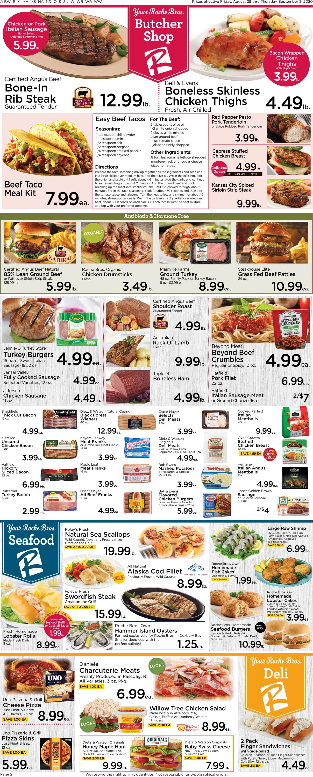 Catalogue Roche Bros. Supermarkets from 08/28/2020