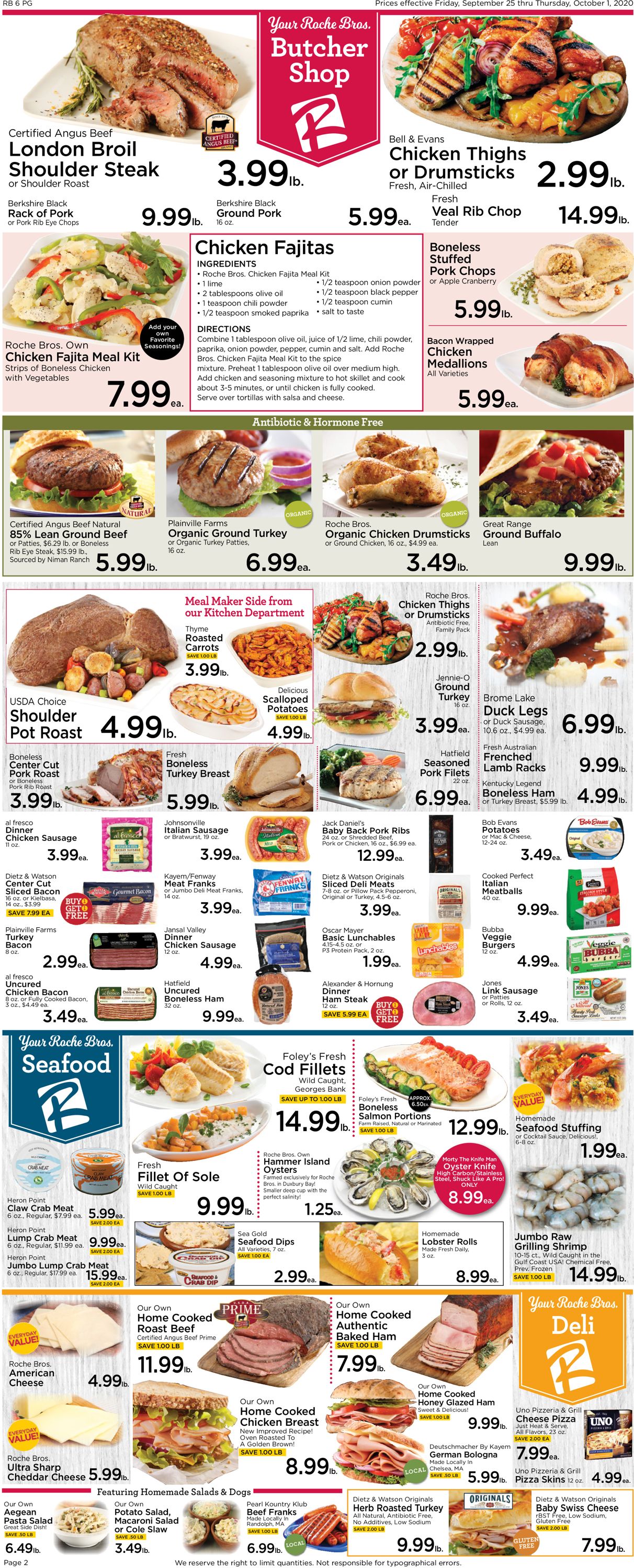 Catalogue Roche Bros. Supermarkets from 09/25/2020