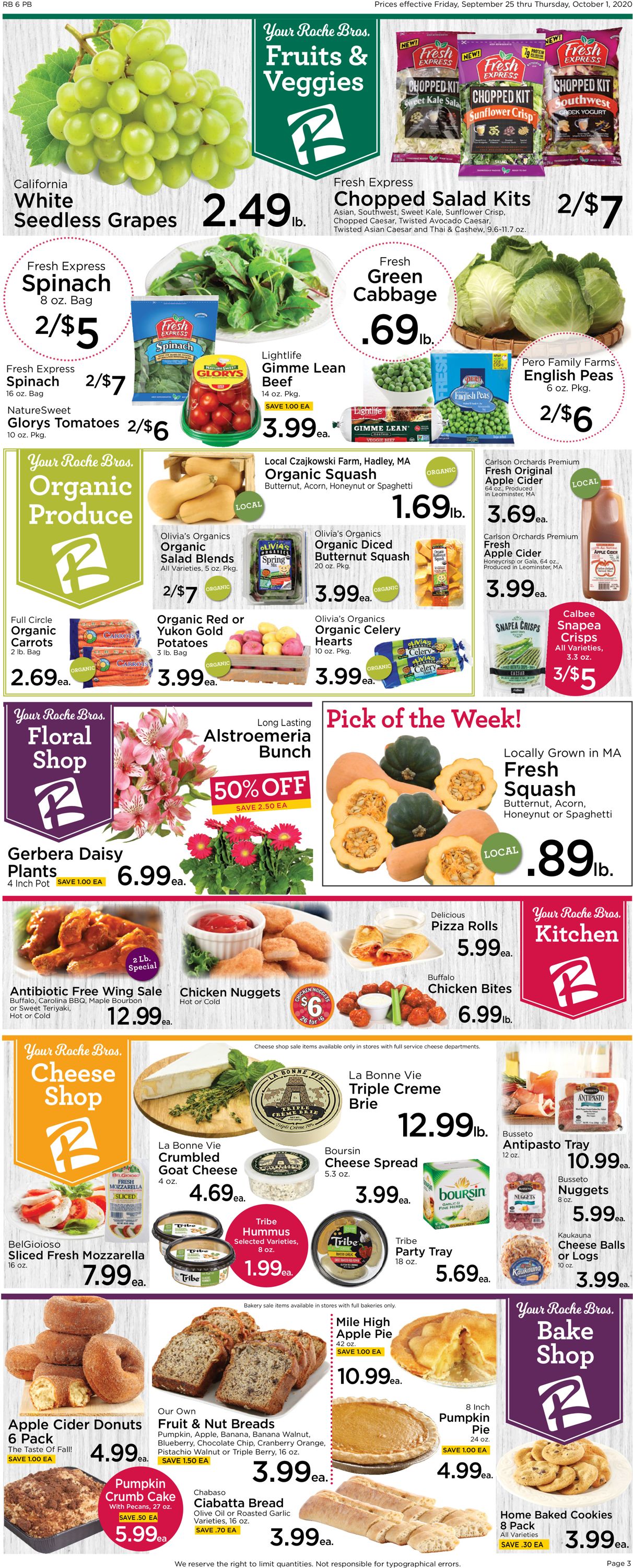 Catalogue Roche Bros. Supermarkets from 09/25/2020