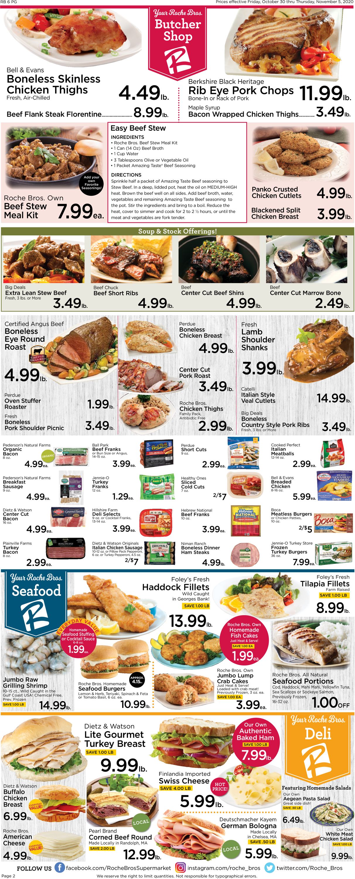Catalogue Roche Bros. Supermarkets from 10/30/2020