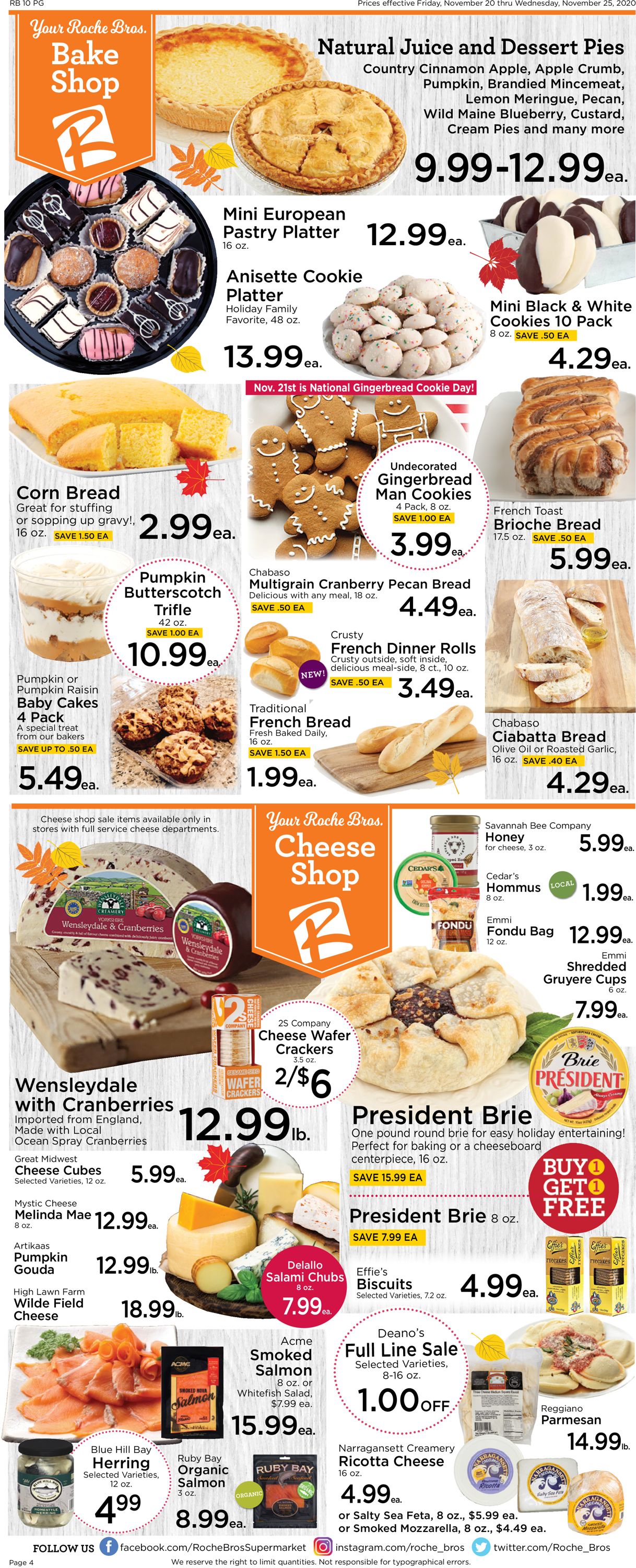 Roche Bros. Supermarkets Thanksgiving 2020 Current weekly ad 11/20 11