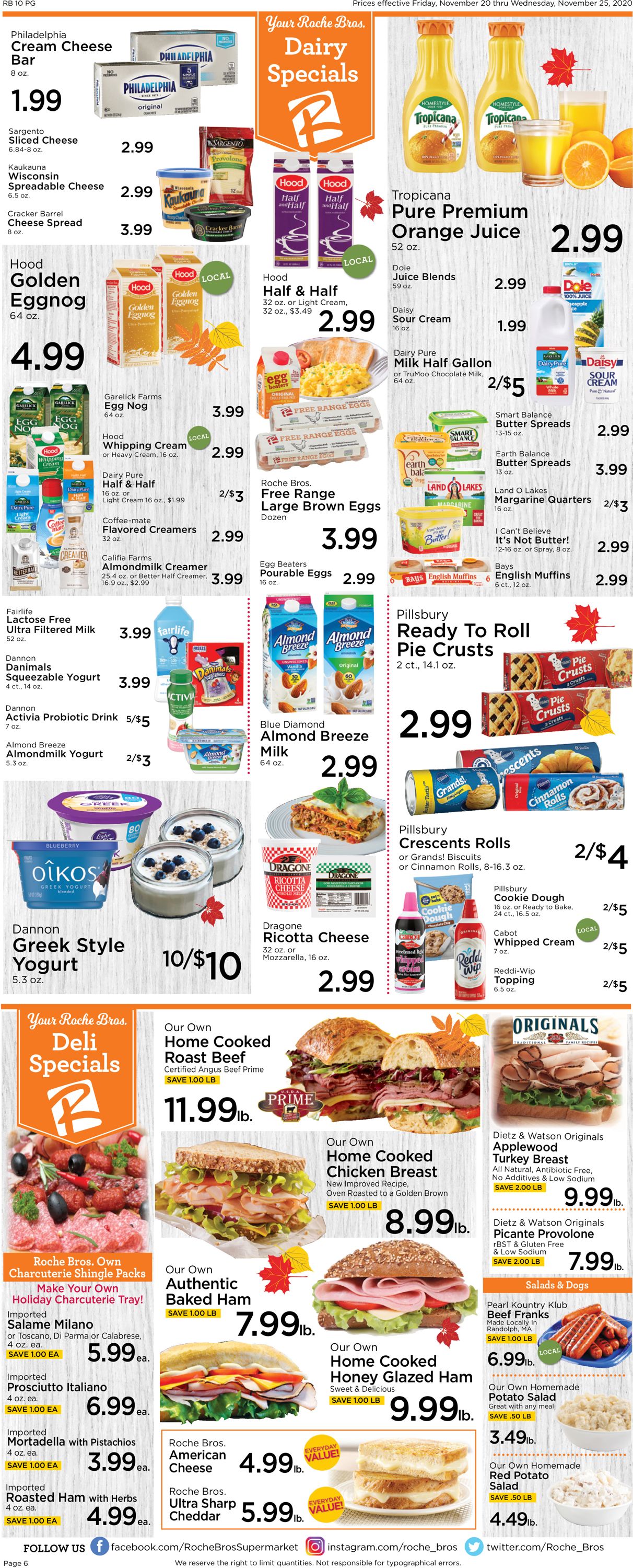 Roche Bros. Supermarkets Thanksgiving 2020 Current weekly ad 11/20 11