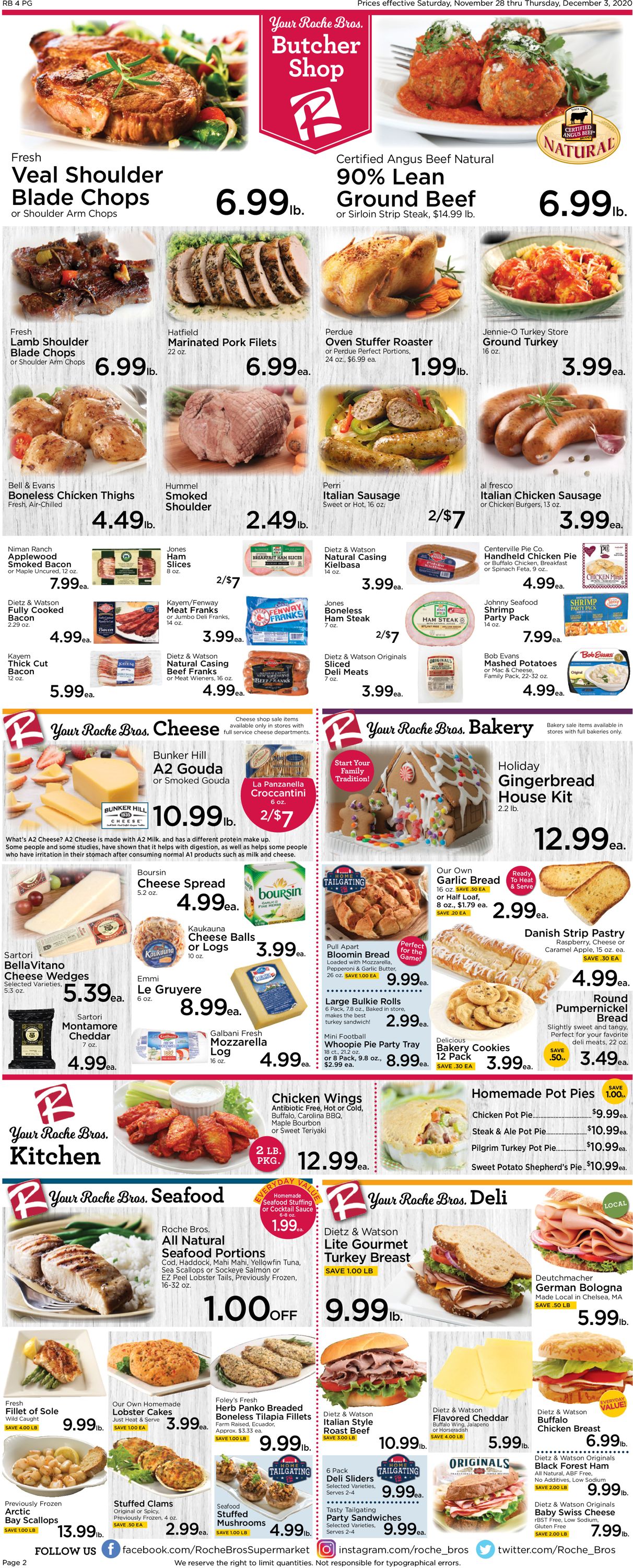 Catalogue Roche Bros. Supermarkets Cyber Monday from 11/28/2020