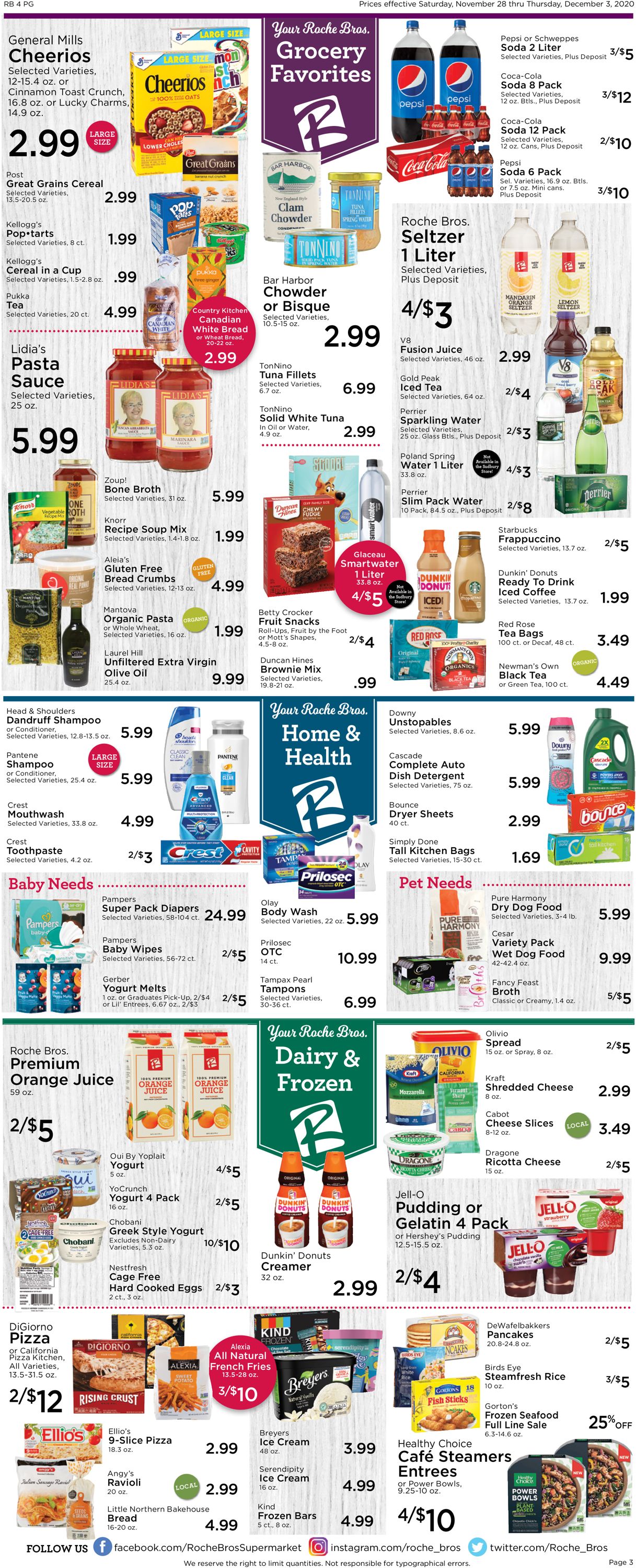 Catalogue Roche Bros. Supermarkets Cyber Monday from 11/28/2020