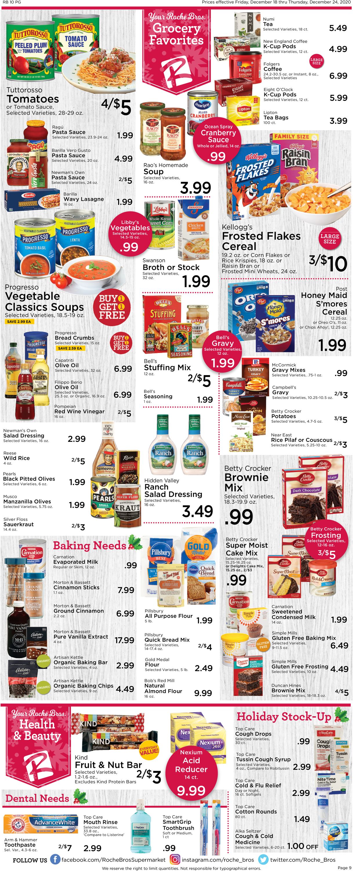 Catalogue Roche Bros. Supermarkets Christmas Ad 2020 from 12/18/2020