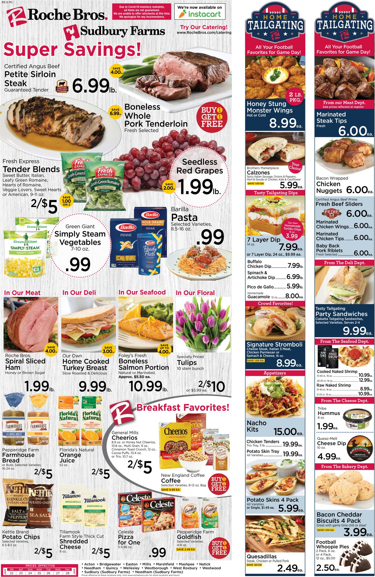 Catalogue Roche Bros. Supermarkets from 01/22/2021