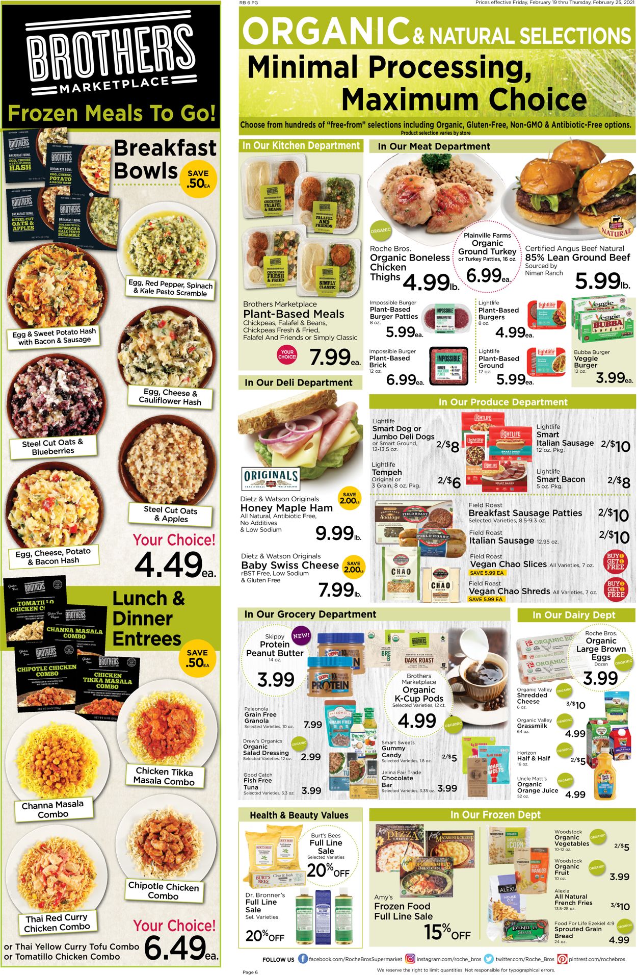 Catalogue Roche Bros. Supermarkets from 02/19/2021