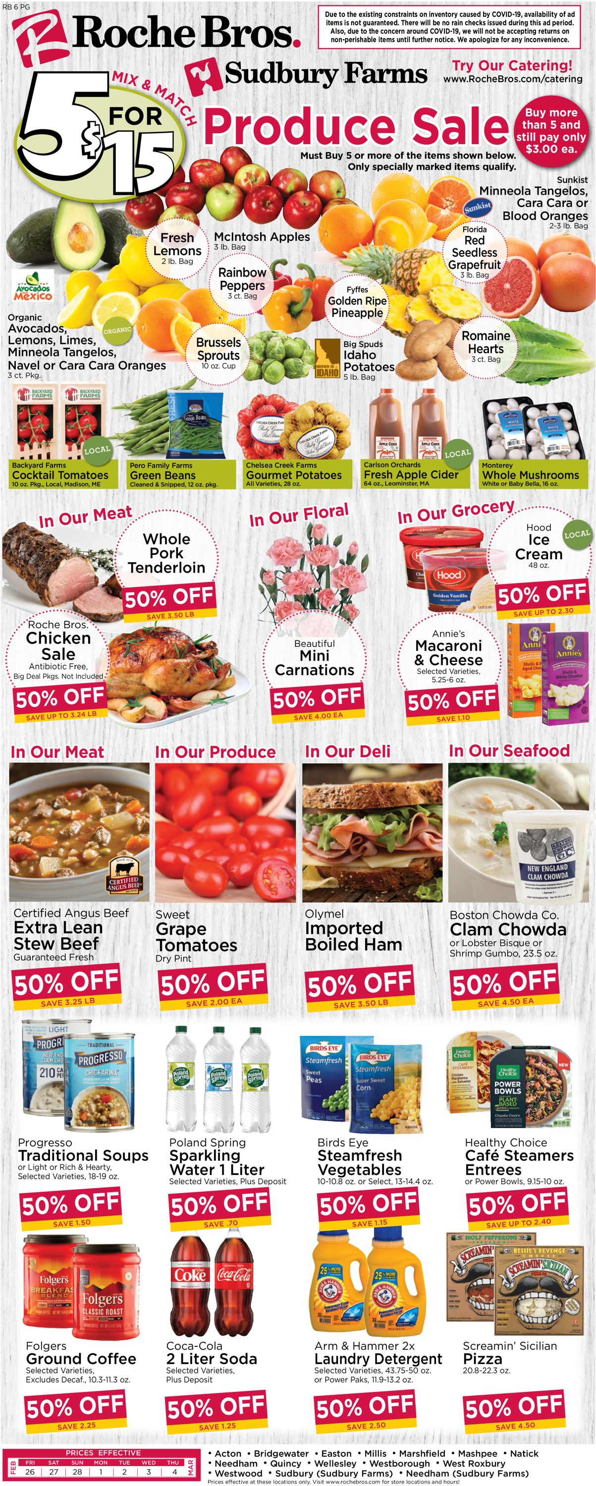 Catalogue Roche Bros. Supermarkets from 02/26/2021