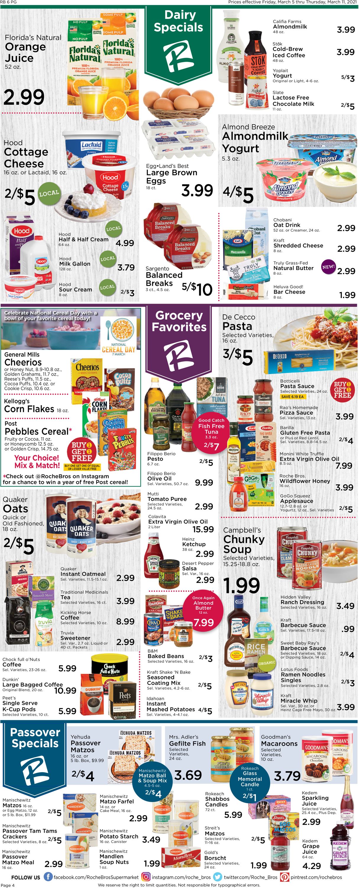 Catalogue Roche Bros. Supermarkets from 03/05/2021