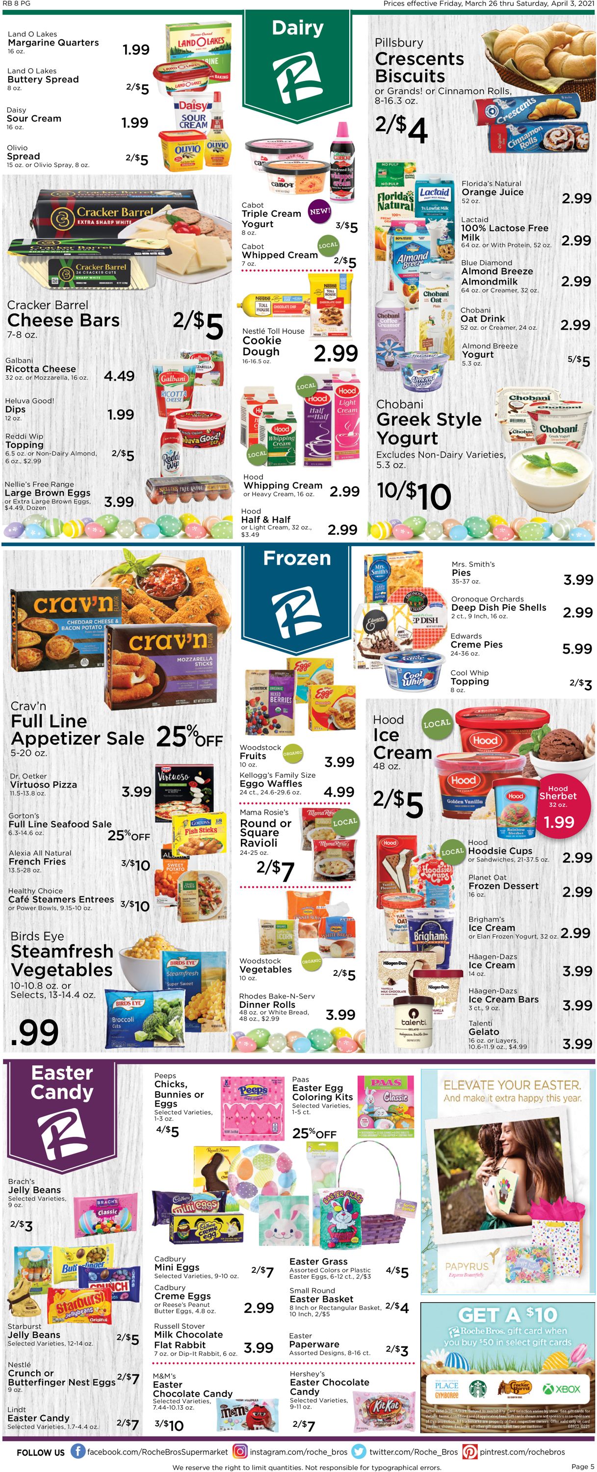Catalogue Roche Bros. Supermarkets - Easter 2021 Ad from 03/26/2021