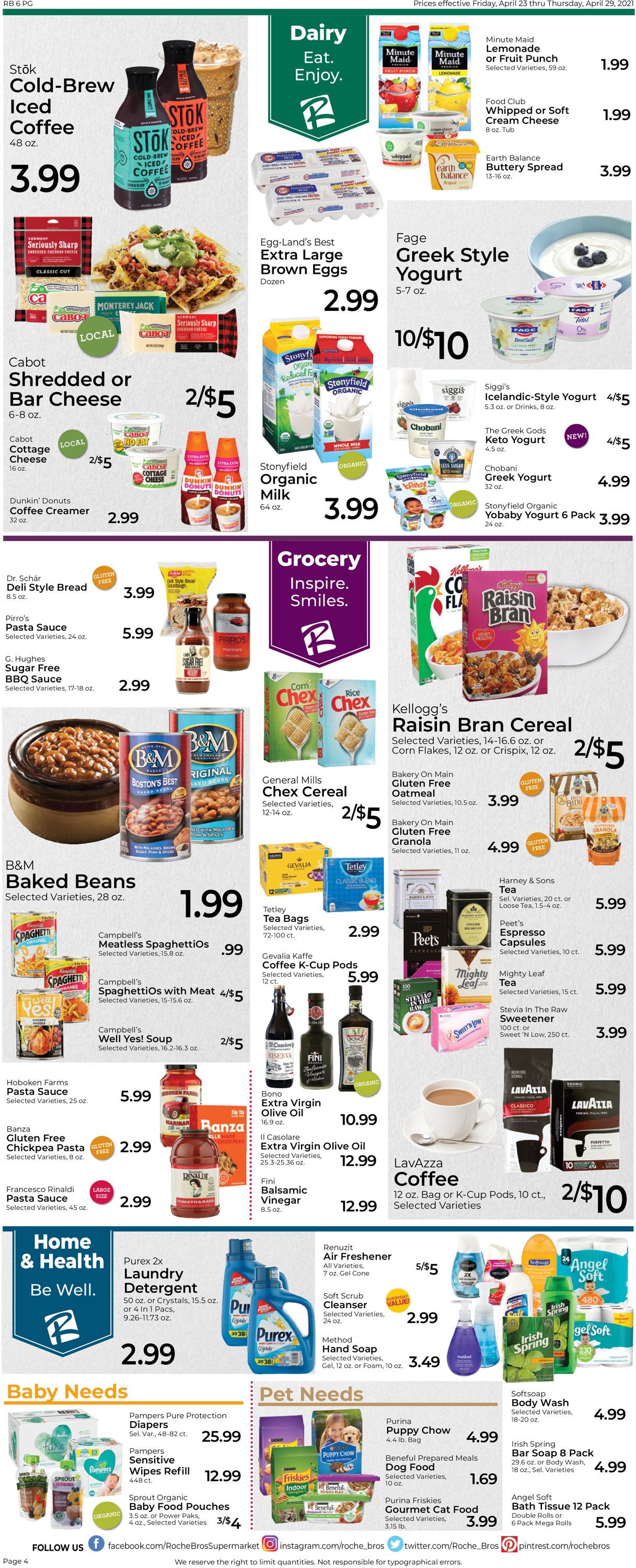 Catalogue Roche Bros. Supermarkets from 04/23/2021