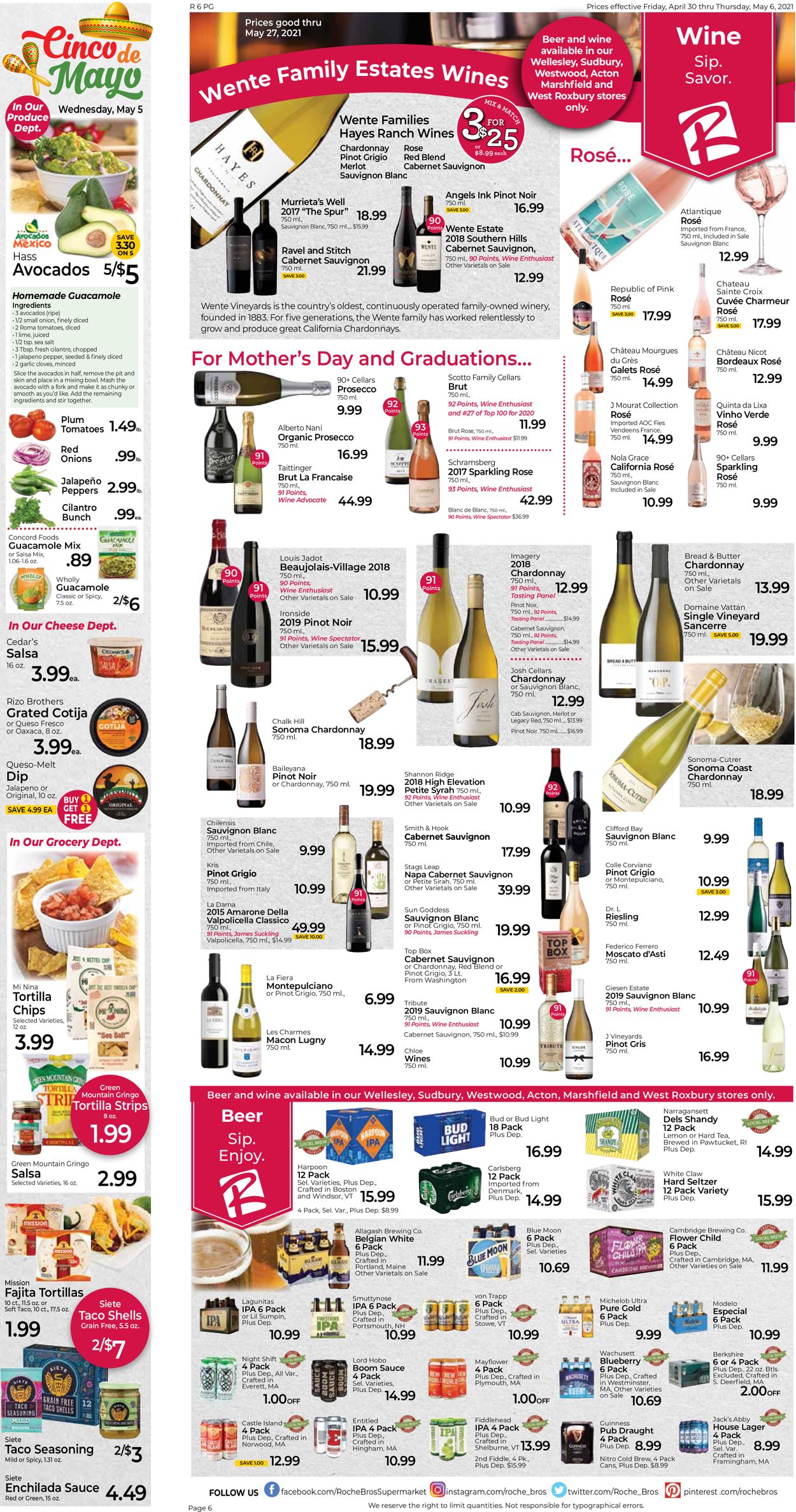 Catalogue Roche Bros. Supermarkets from 04/30/2021
