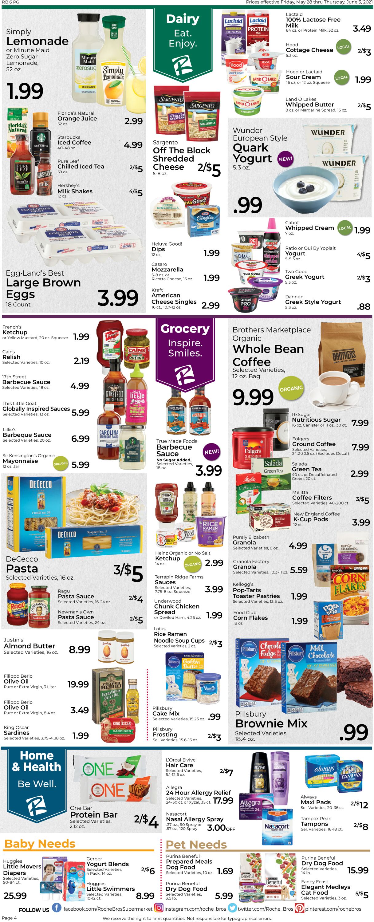 Catalogue Roche Bros. Supermarkets from 05/28/2021